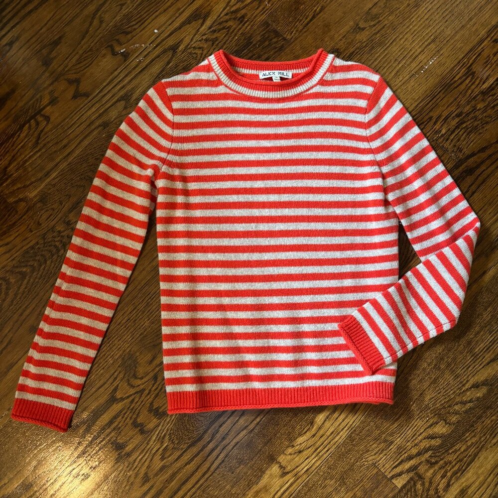 Orange Stripe Sweater